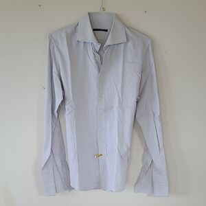 Pal Zileri Men's Light Grey Dress Shirt